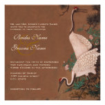 Vintage Japanese Cranes Wedding Invitations