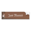 Vintage Japanese Cranes Wedding Invitations bumper stickers