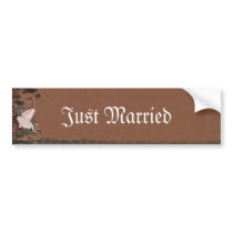 Vintage Japanese Cranes Wedding Invitations bumper stickers by WeddingInvitations Vintage Japanese Cranes Wedding Invitations bumper stickers
