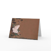Vintage Japanese Cranes Wedding Invitations cards