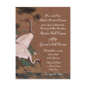 Vintage Japanese Cranes Wedding Invitations postcards