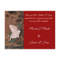 Vintage Japanese Cranes Wedding Invitations postcards