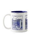 Vintage Japanese Design Personalized J Mug