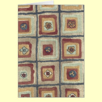 Vintage Japanese Fabric Art 5 cards