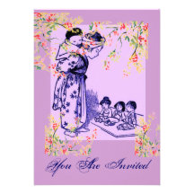 Vintage Japanese Fashions Personalized Announcement