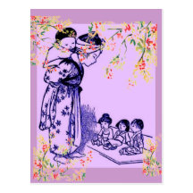 Vintage Japanese Fashions Post Cards