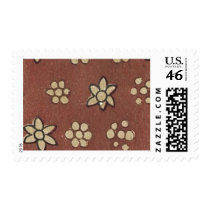 Vintage Japanese Floral Fabric 143 Postage Stamps