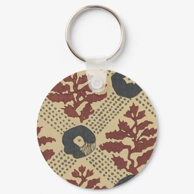 Vintage Japanese Floral Fabric 145 Key Chains by japaneseartmall