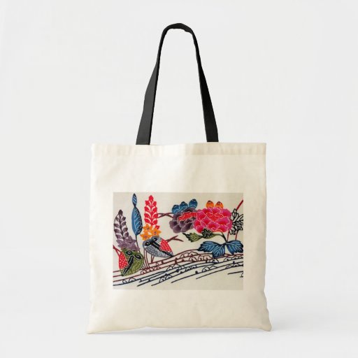 Vintage Japanese KIMONO Floral Pattern Tote Bag | Zazzle