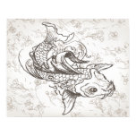 vintage japanese koi fish art posters