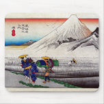 Vintage Japanese Mount Fuji Woodblock Print Mouse Pad