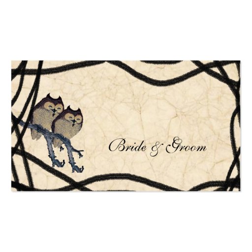 Vintage Japanese Owls Place Cards Business Card