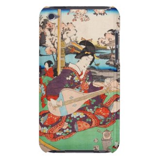 Vintage japanese ukiyo-e geisha playing Biwa art Case-Mate iPod Touch Case
