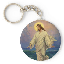 Vintage Jesus Christ Walking on Water Key Chains