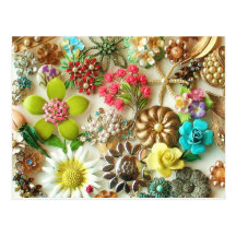 Vintage Jewels Postcard