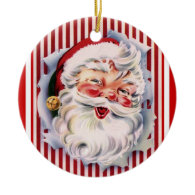 Vintage Jolly Santa Ho! Ho! Ho! Ornament