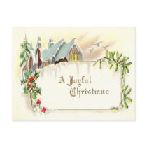 Vintage Joyful Christmas postcards