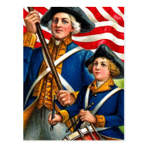 Vintage July Fourth American Revolution Postcard