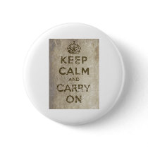 Vintage Keep Calm And Carry On Buttons