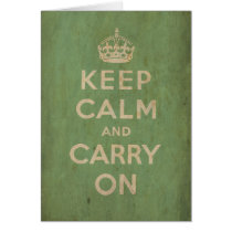 Vintage Keep Calm And Carry On Cards