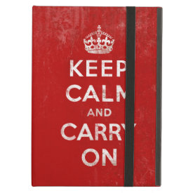 Vintage Keep Calm and Carry On iPad Case