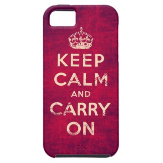 Vintage keep calm and carry on iPhone 5 case