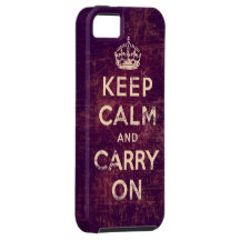 Vintage keep calm and carry on iPhone 5 cover