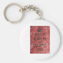 Vintage Keep Calm And Carry On Key Chains