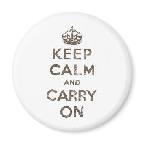 Vintage Keep Calm And Carry On Magnets