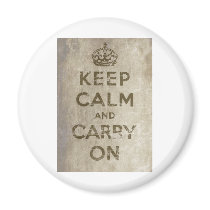 Vintage Keep Calm And Carry On Fridge Magnets