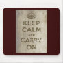 Vintage Keep Calm And Carry On Mousepad