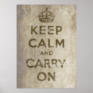 Vintage Keep Calm And Carry On Print
