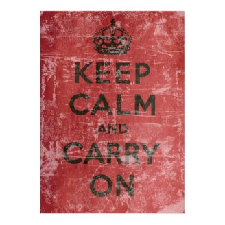 Vintage Keep Calm And Carry On Poster