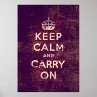 Vintage keep calm and carry on poster