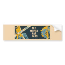 Vintage “Keep Mum” bumpersticker Bumper Sticker