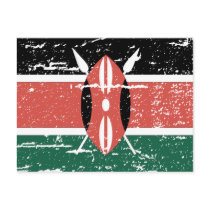 Vintage Kenya Flag Post Cards