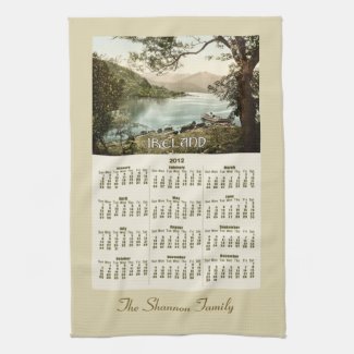 Vintage Kerry Ireland Calendar 2012 Kitchen Towel