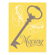 Vintage Key Moving Postcards Yellow postcards