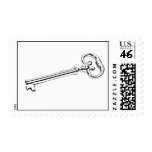 vintage key stamp