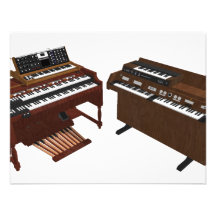 Vintage Keyboards: 3D Model: Custom Invites