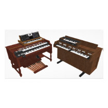 Vintage Keyboards: 3D Model: Personalized Photo Card