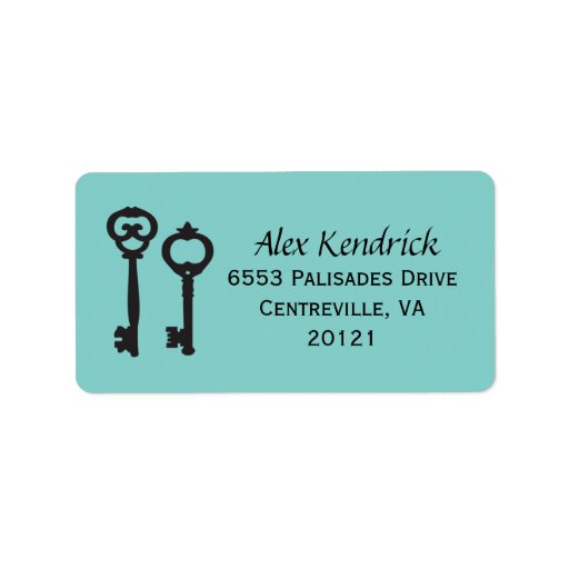 Vintage Keys Labels Blue Zazzle