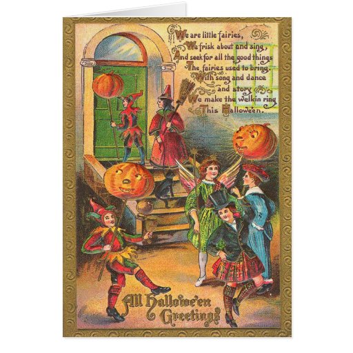 Vintage Kids Halloween Card