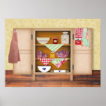 Vintage Kitchen Cupboard Poster posters