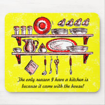 Vintage Kitchen Shelves Mousepad