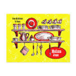 Vintage Kitchen Shelves Recipe Card Post Cards