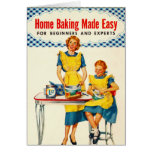 Vintage Kitsch Woman Baking Home Baking Made Easy Card