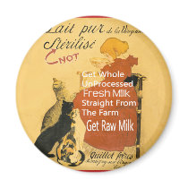 Vintage Kitten Milk Poster Refrigerator Magnet