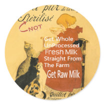 Vintage Kitten Milk Poster stickers