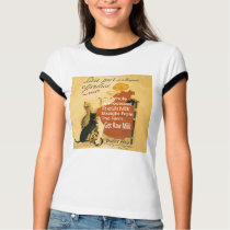 Vintage Kitten Milk Poster t-shirts